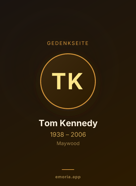Gedenkportrait von Tom Kennedy
