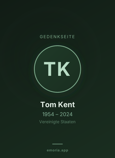 Gedenkportrait von Tom Kent