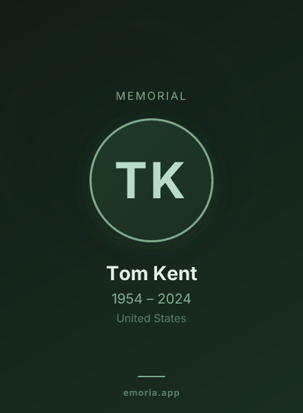 Memorial portrait of Tom Kent
