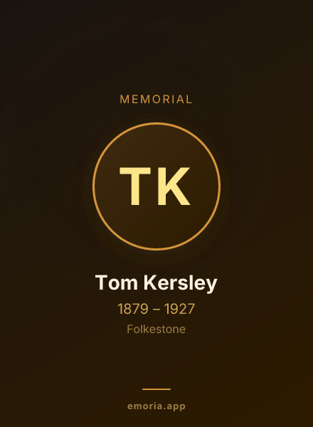 Memorial portrait of Tom Kersley