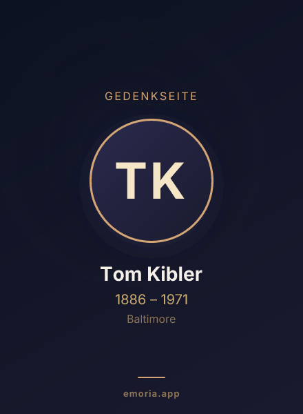 Gedenkportrait von Tom Kibler