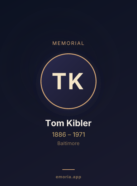 Memorial portrait of Tom Kibler