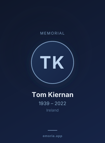 Memorial portrait of Tom Kiernan