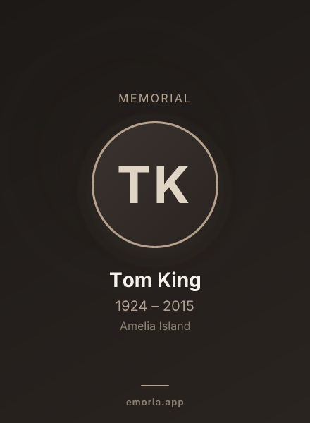 Memorial portrait of Tom King