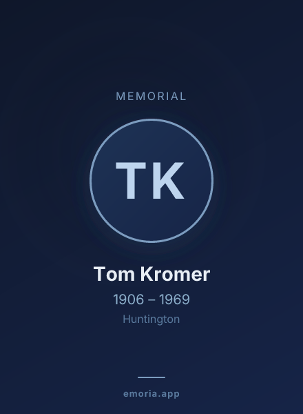 Memorial portrait of Tom Kromer