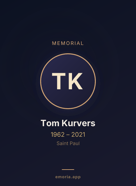 Memorial portrait of Tom Kurvers