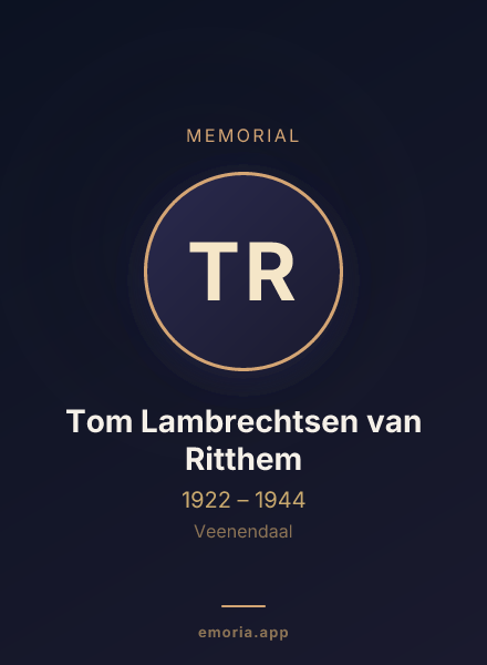 Memorial portrait of Tom Lambrechtsen van Ritthem