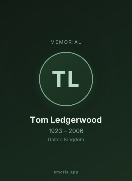 Memorial portrait of Tom Ledgerwood