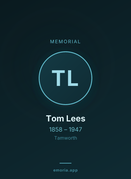 Memorial portrait of Tom Lees