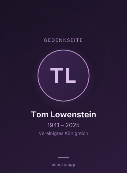 Gedenkportrait von Tom Lowenstein