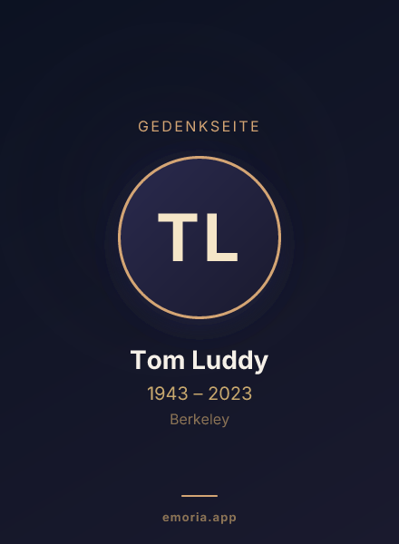 Gedenkportrait von Tom Luddy