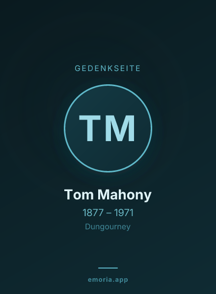 Gedenkportrait von Tom Mahony