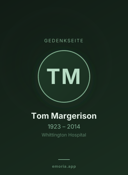Gedenkportrait von Tom Margerison