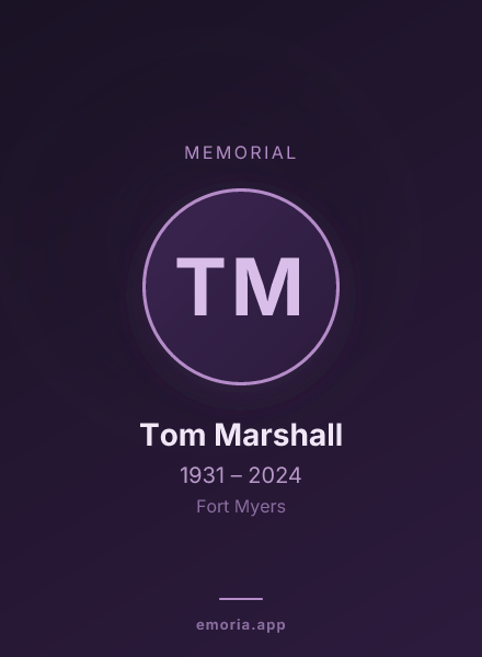 Memorial portrait of Tom Marshall