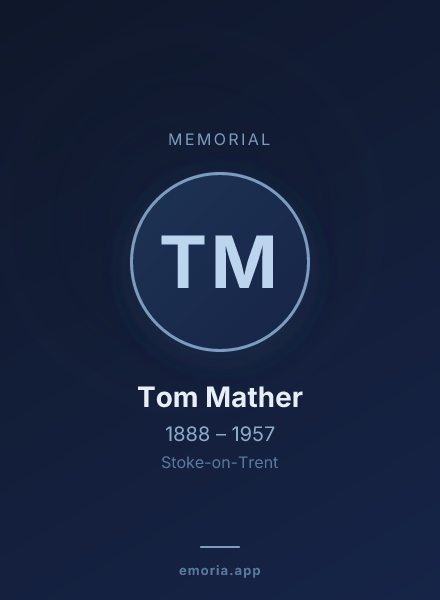 Memorial portrait of Tom Mather