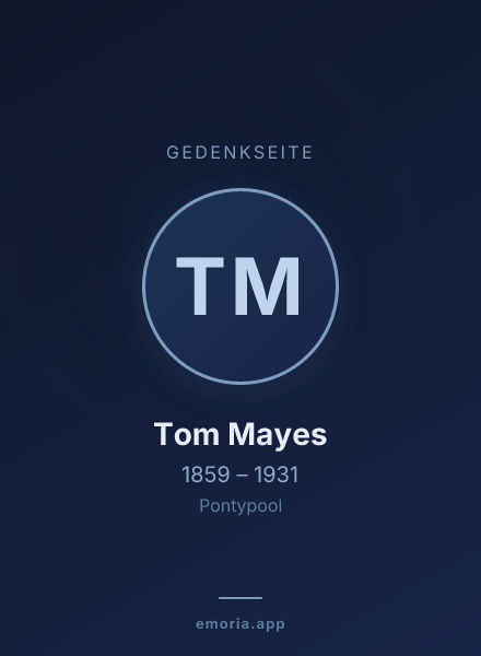 Gedenkportrait von Tom Mayes
