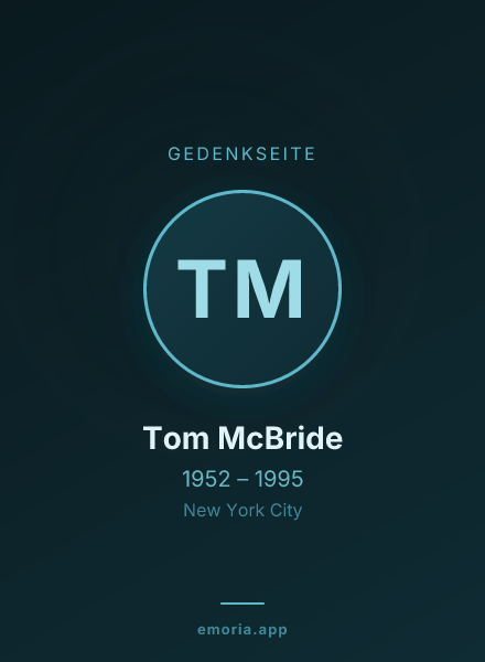 Gedenkportrait von Tom McBride