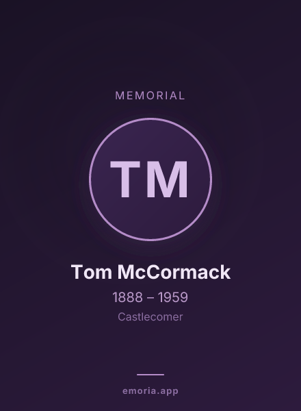 Memorial portrait of Tom McCormack