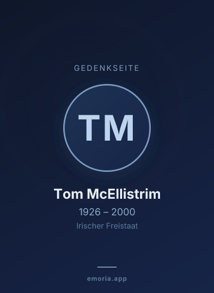 Gedenkportrait von Tom McEllistrim