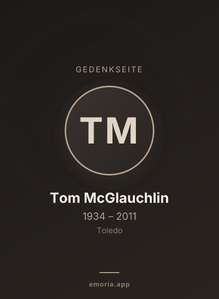 Gedenkportrait von Tom McGlauchlin
