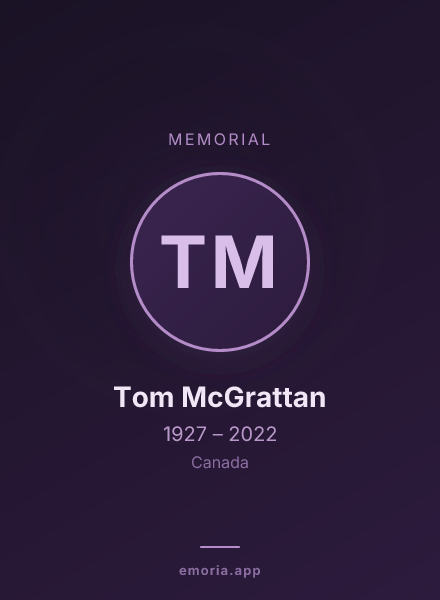 Memorial portrait of Tom McGrattan