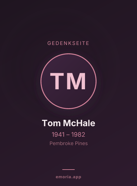 Gedenkportrait von Tom McHale