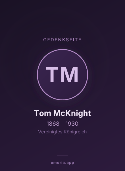 Gedenkportrait von Tom McKnight