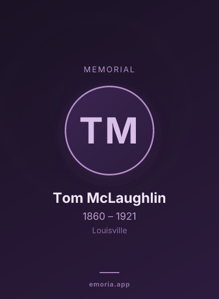 Memorial portrait of Tom McLaughlin