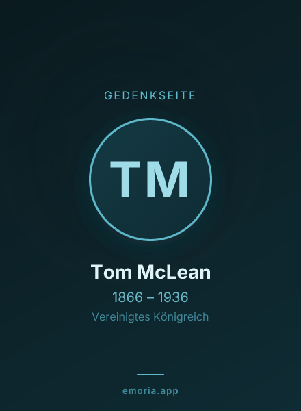Gedenkportrait von Tom McLean