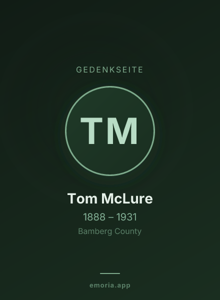 Gedenkportrait von Tom McLure