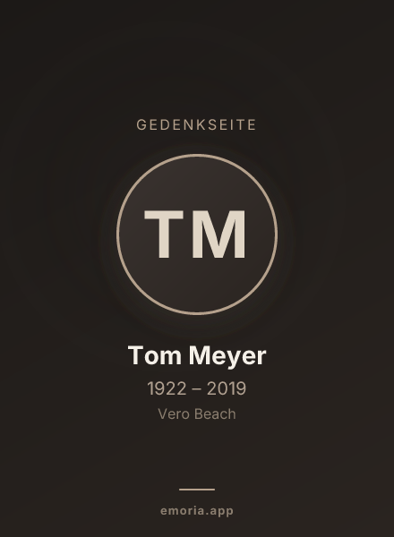 Gedenkportrait von Tom Meyer