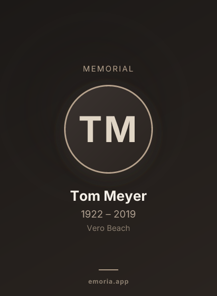 Memorial portrait of Tom Meyer