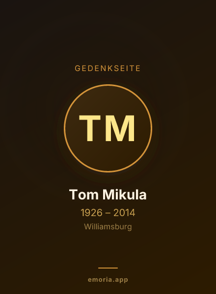Gedenkportrait von Tom Mikula