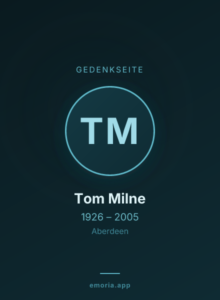 Gedenkportrait von Tom Milne