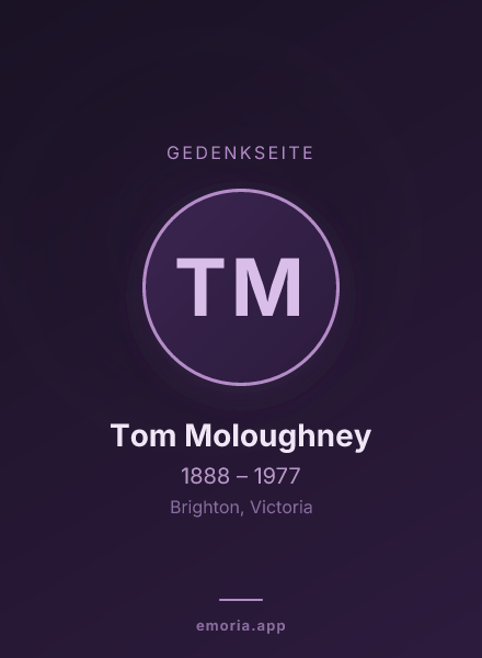 Gedenkportrait von Tom Moloughney