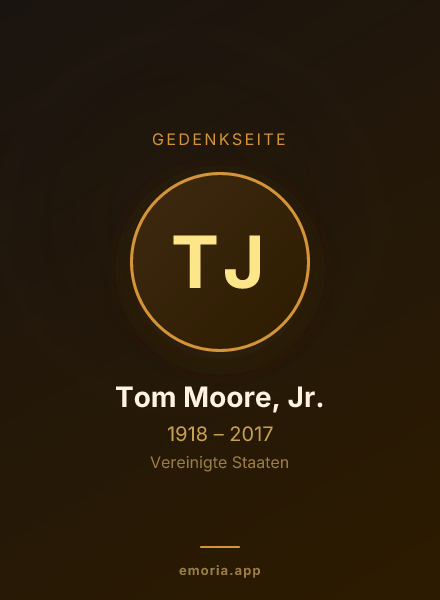 Gedenkportrait von Tom Moore, Jr.
