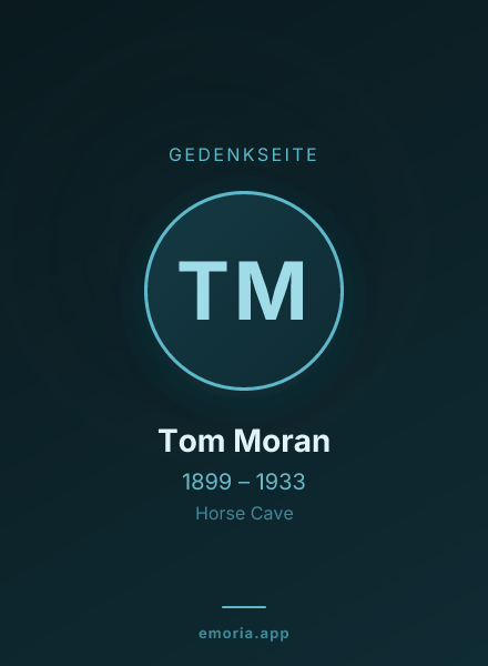 Gedenkportrait von Tom Moran
