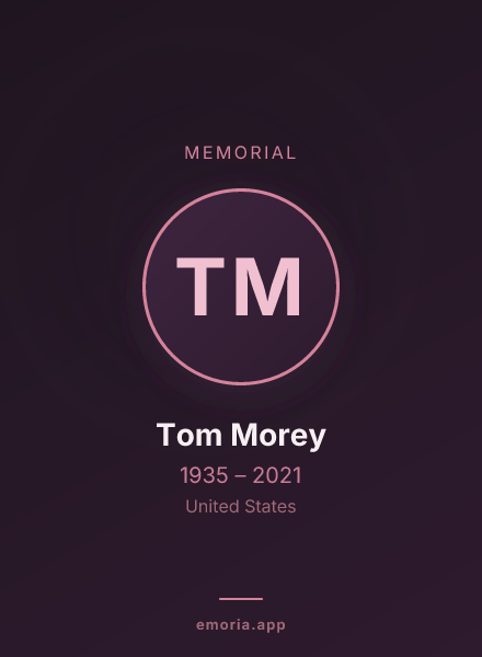Memorial portrait of Tom Morey