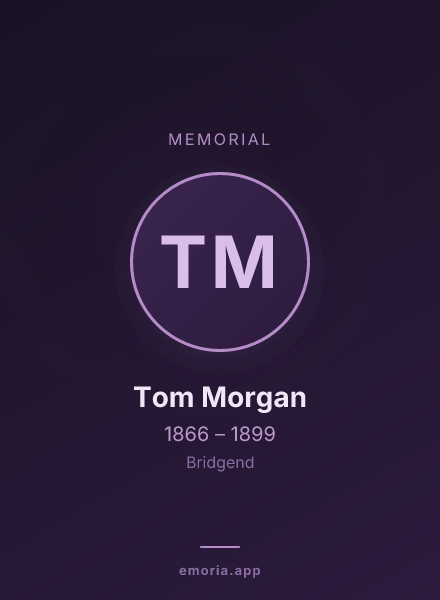 Memorial portrait of Tom Morgan
