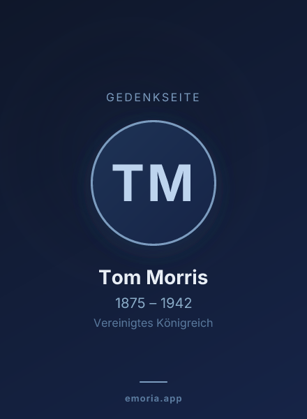 Gedenkportrait von Tom Morris