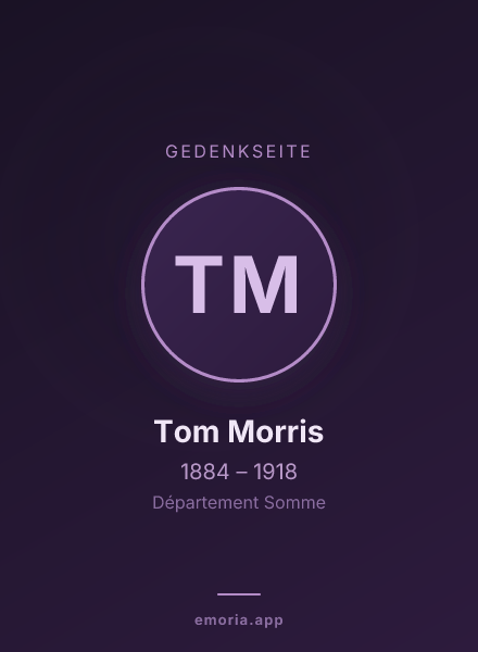Gedenkportrait von Tom Morris