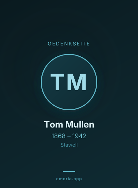 Gedenkportrait von Tom Mullen