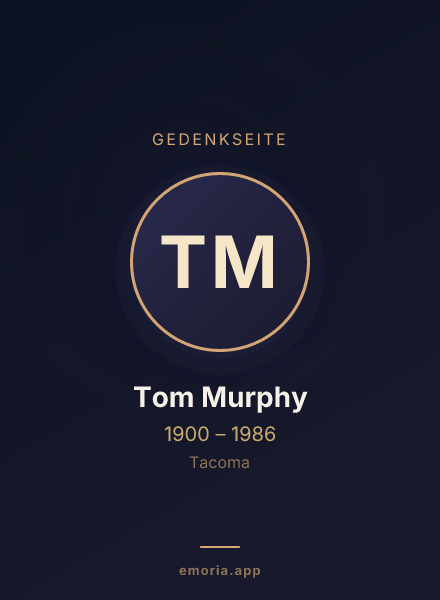 Gedenkportrait von Tom Murphy