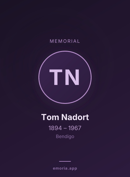 Memorial portrait of Tom Nadort
