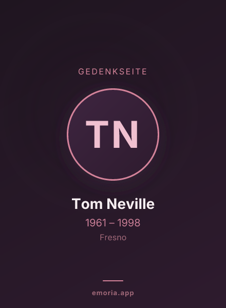 Gedenkportrait von Tom Neville
