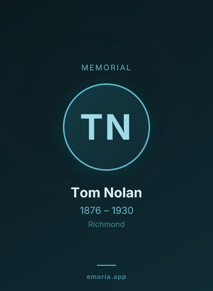 Memorial portrait of Tom Nolan