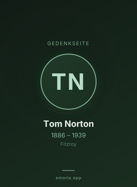 Gedenkportrait von Tom Norton