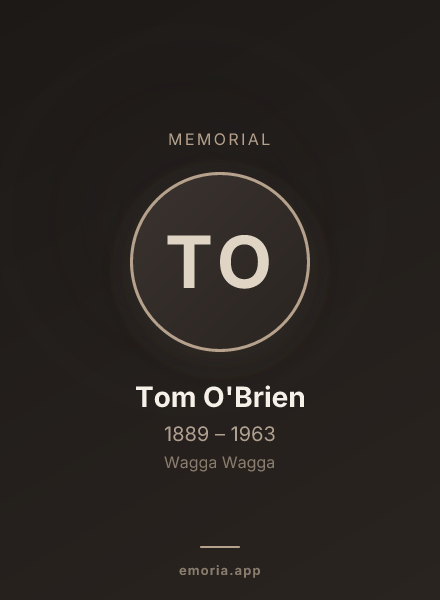Memorial portrait of Tom O'Brien