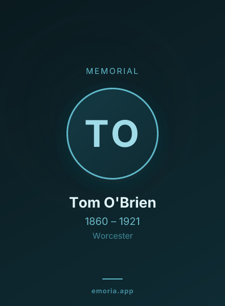 Memorial portrait of Tom O'Brien