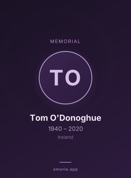 Memorial portrait of Tom O'Donoghue